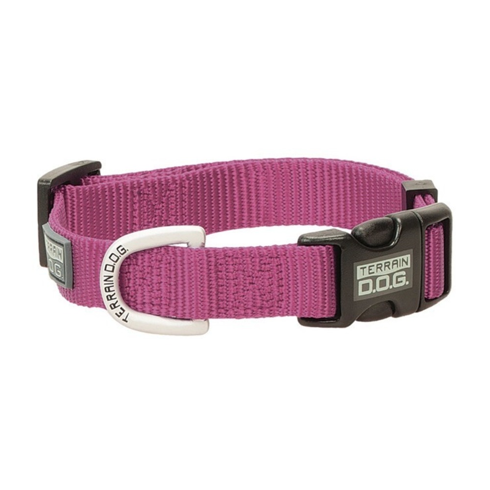 Nylon Adjustable Snap-N-Go Dog Collar 1" X 17" - 25" Large Pink